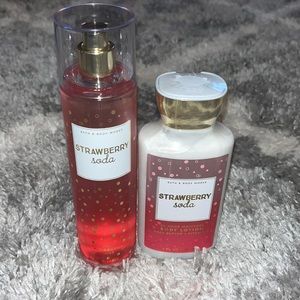 Bath & Body Works STRAWBERRY SODA Fragrance Mist Body Lotion 8oz NWT
